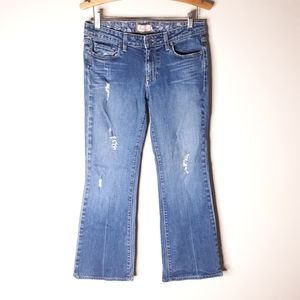 🎀 Paige Hollywood Hills low Rise Boot cut jeans distressed size 30
